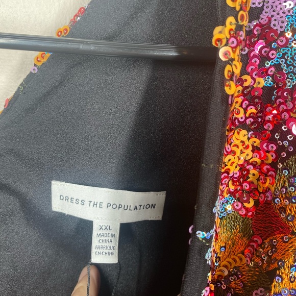 {NWT} Dress The Population Corinne Sequin Dress XXL - Picture 7 of 12